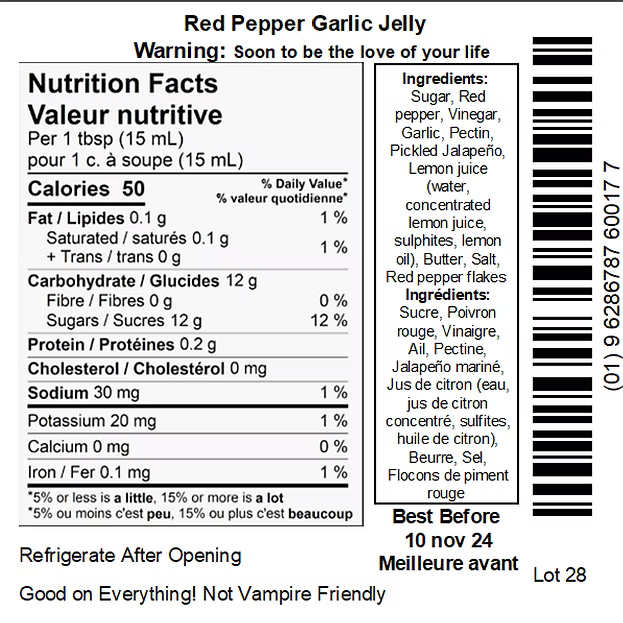 Dam Good Garlic Red Pepper Garlic Jelly
