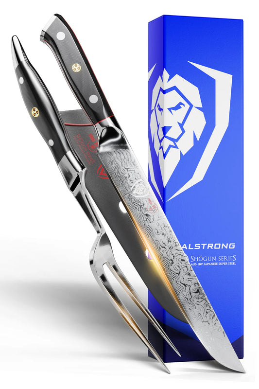 DALSTRONG Carving Knife & Fork Set 9" Shogun Series ELITE