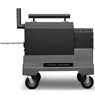 YS640S Yoder Smokers Adaptive Control System - with Yfi. Competition Pellet Grill with Steel Shelves and Drawer