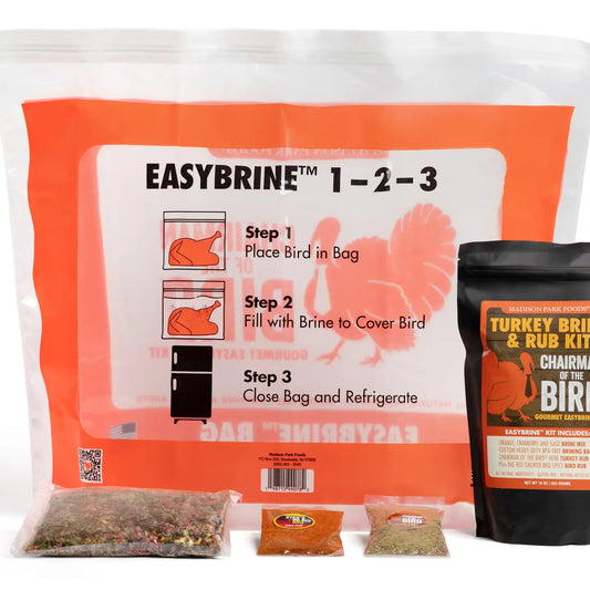 Gourmet Turkey Brine Kit with Bag and Seasoning Rub