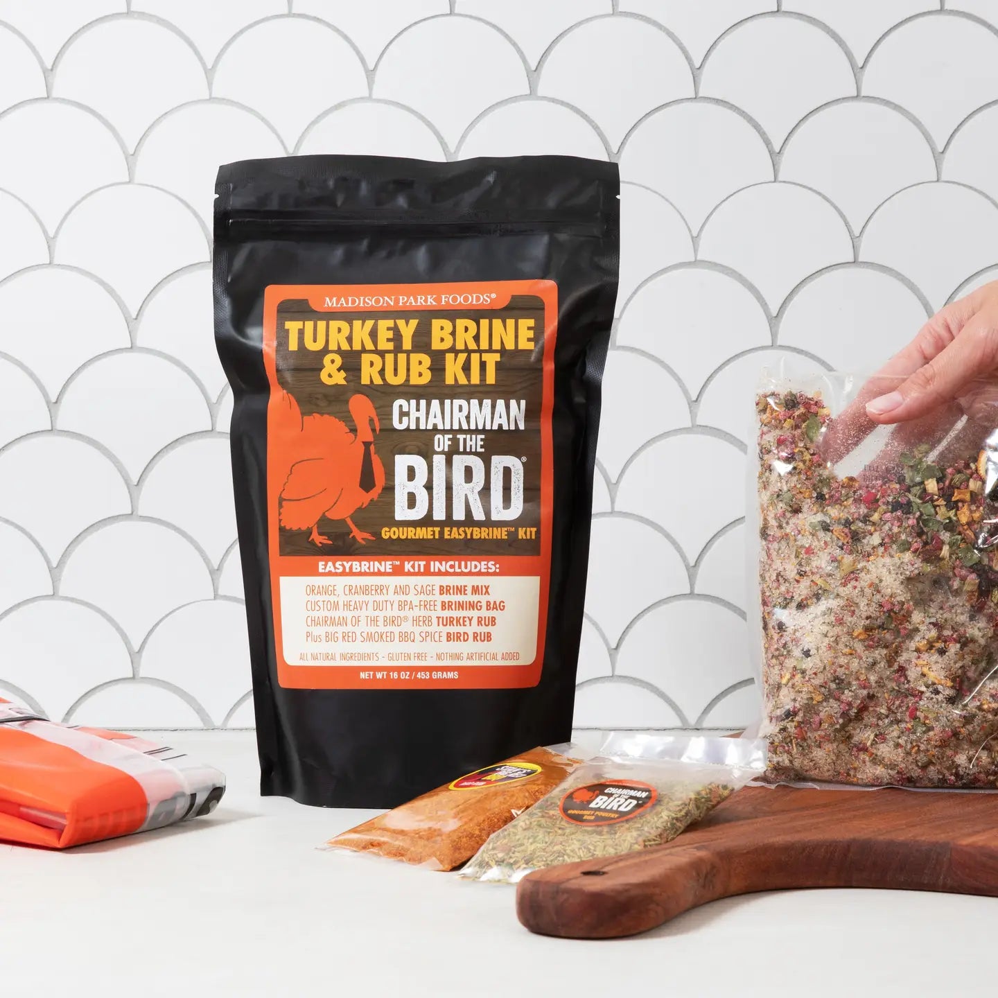 Gourmet Turkey Brine Kit with Bag and Seasoning Rub
