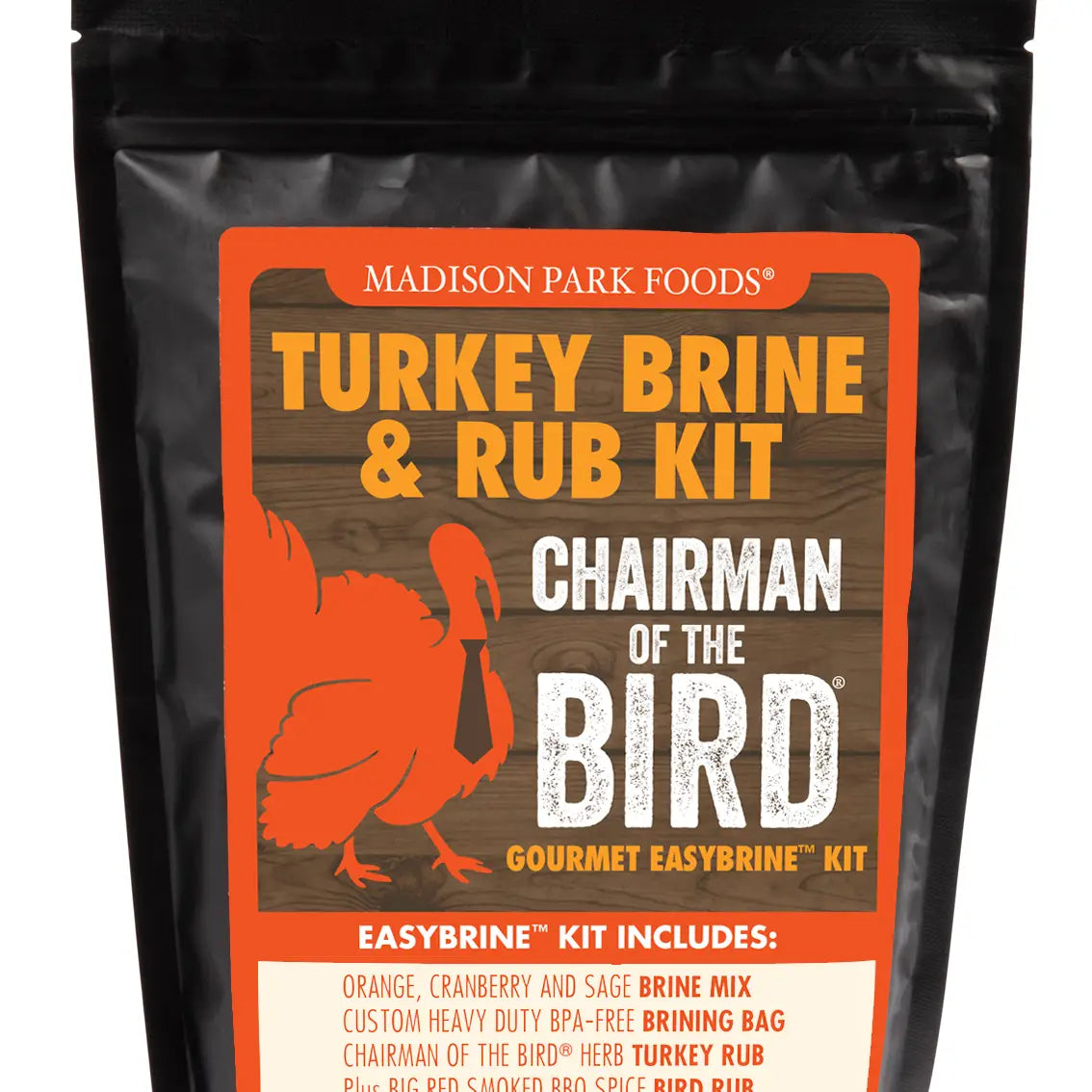 Gourmet Turkey Brine Kit with Bag and Seasoning Rub