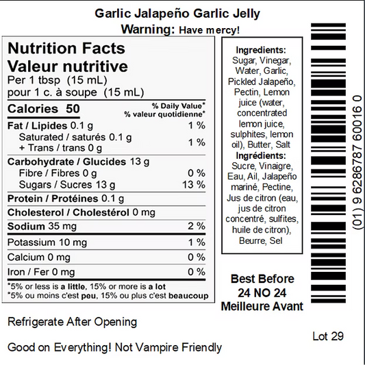 Dam Good Garlic Jalapeño Garlic Jelly