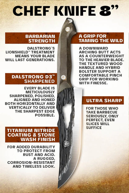 The Barbarian Series Chef's Knife 8"