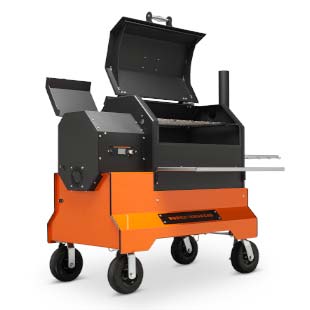 YS640S Yoder Smokers Adaptive Control System - with Yfi. Competition Pellet Grill with Stainless Steel Shelves