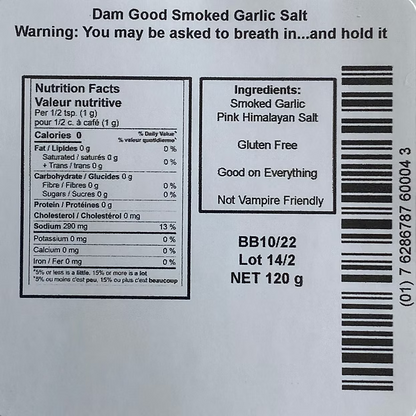 Dam Good Garlic Smoked Garlic Salt