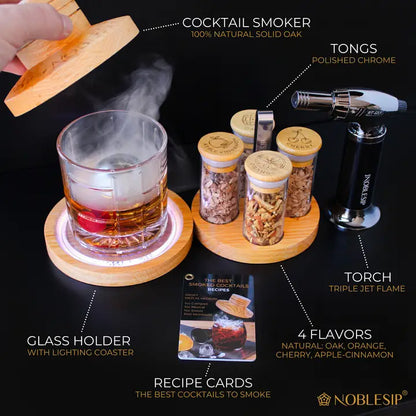 Cocktail Smoker Kit "Smoky Pro" Whiskey Home Bar New Gift